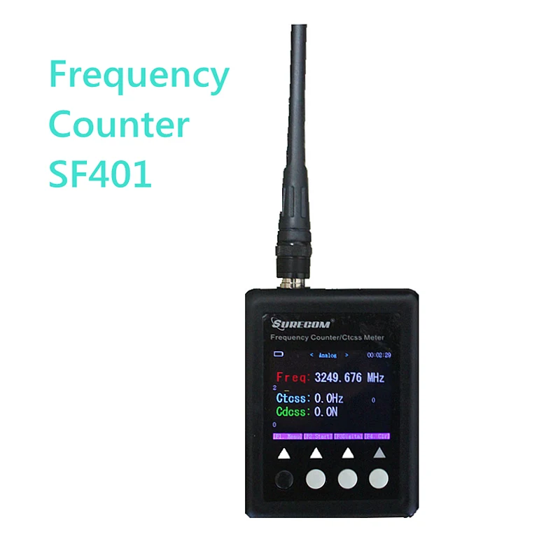NEW Version Portable Frequency Counter SF401 Plus 27Mhz 3Ghz CTCSS CDCSS TESTER