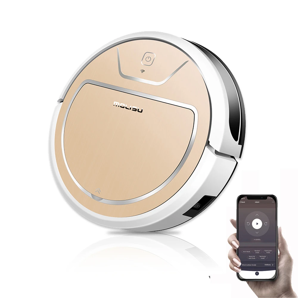 Molisu V8s Pro Robô Aspirador de pó com Controle de Aplicativo, Úmido e Seco, Varrer e Esfregar, 2000pa Sucção, Auto Carga, Robot Vacuum