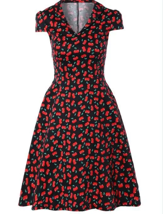Wholesale Vestidos Vintage Dress Summer Tunic Party Dresses Women Boho 50S Printed Casual Loose Dress Buy Cheap Vestidos Vintage Dress Summer Tunic Party Dresses Women Boho 50S Printed Casual Loose Dress