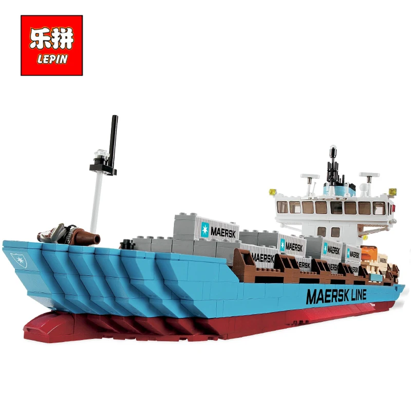 

Lepin 22002 1518Pcs Technic Series The Maersk Cargo Container Ship Set Educational Building Blocks Bricks Model Toys Gift 10241