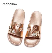 Women Summer Shoes Woman Slippers Flat Heels Fashion Crystal Lady Sandals Slippers Womens Zapatos Mujer Ladies Slip on Sliders new women flat shoes rhinestone slippers colorful crystal sandals kid suede rivets studded outdoor rhinestone zapatos mujer