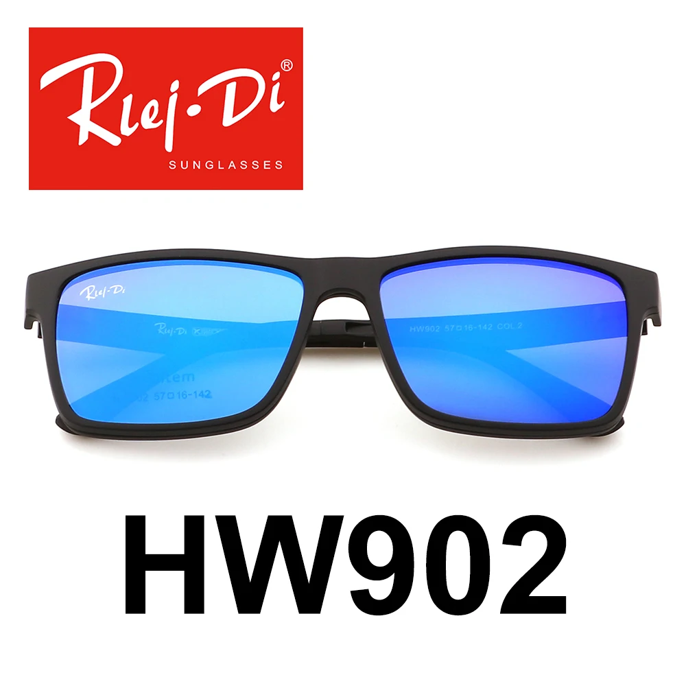 Rleidi New Hw902 Plastic Frame Combination Polarized Sunglasses Men's