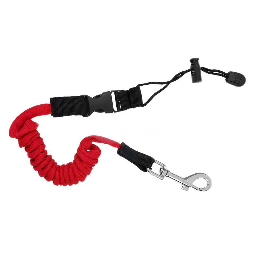

Kayak Paddle Leash Canoe With Snap Clip Surfboard Safety Accessories Wear Resistance Surfing Elastic TPU Rope Rowing Boats