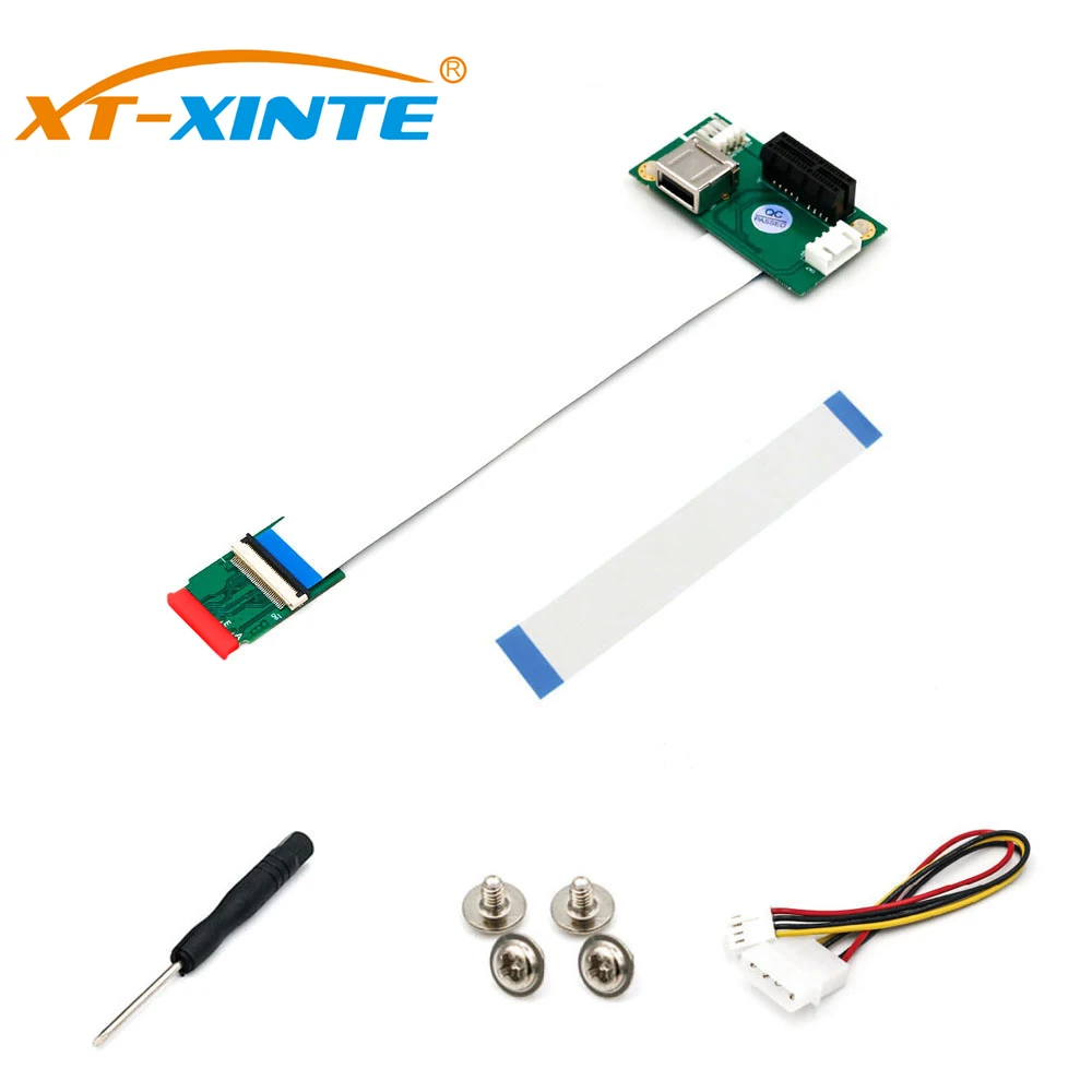 

NGFF M.2 Key A/E to PCI-E Express 1X/4X/8X/16X USB Riser Card NGFF slot Adapter with High Speed FPC Cable for Desktop PC