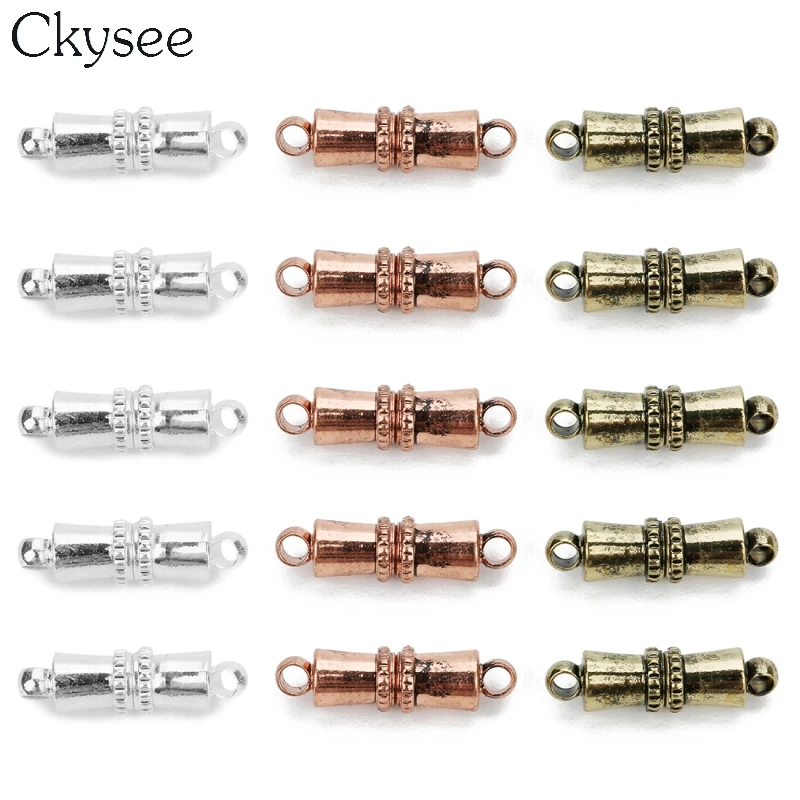 Ckysee 5pcs/lot Clasps 5*18mm Fit Round Leather Cord Clasp Diy