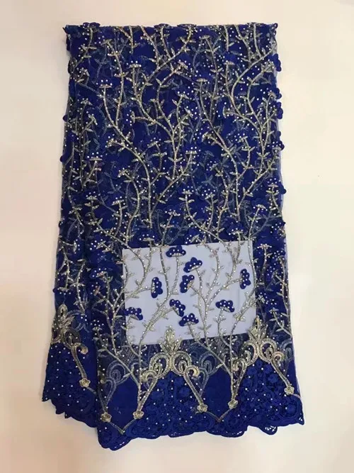 Plain Coral red Scottish style beaded African lace sewing french lace tulle fabric 5 yards high