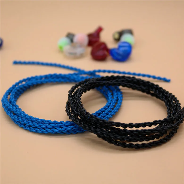 2 pcs 4 Core Wire Headphone Cable Audio Core Ocean Crystal DIY Iron Unit UE silver wire for earphone accessories