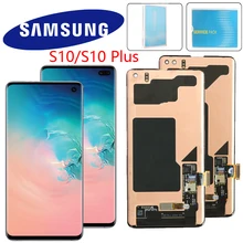 Orijinal Lcd için çerçeve ile SAMSUNG Galaxy S10e S10 Lcd ekran G9730 ekran S10 + artı Lcd G9750 dokunmatik ekran digitizer