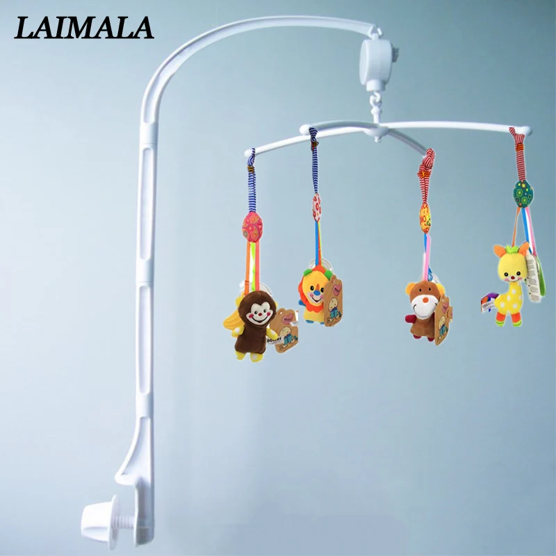 Baby toys White Rattles Bracket Set Baby Crib Mobile Bed Bell Toy