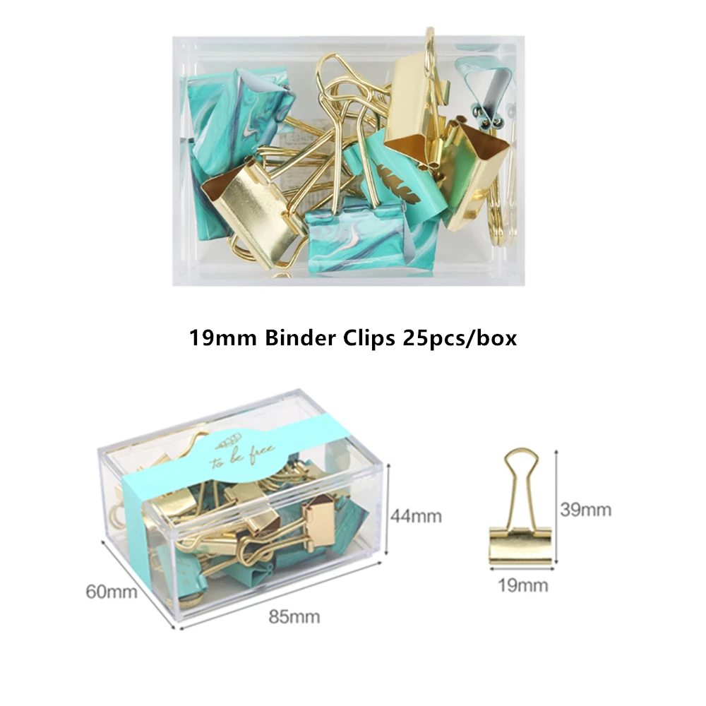19mm binder clips medium metal paper clamp size