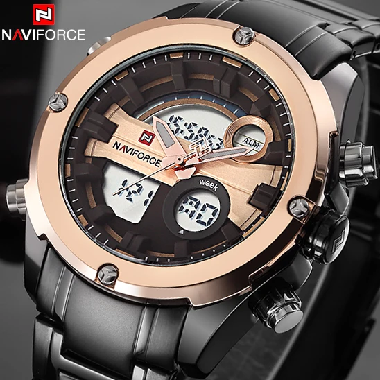 

Top Luxury Brand NAVIFORCE Men Sports Watches Men's Quartz Clock Male Military Waterproof Full Steel Watch Relogio Masculino