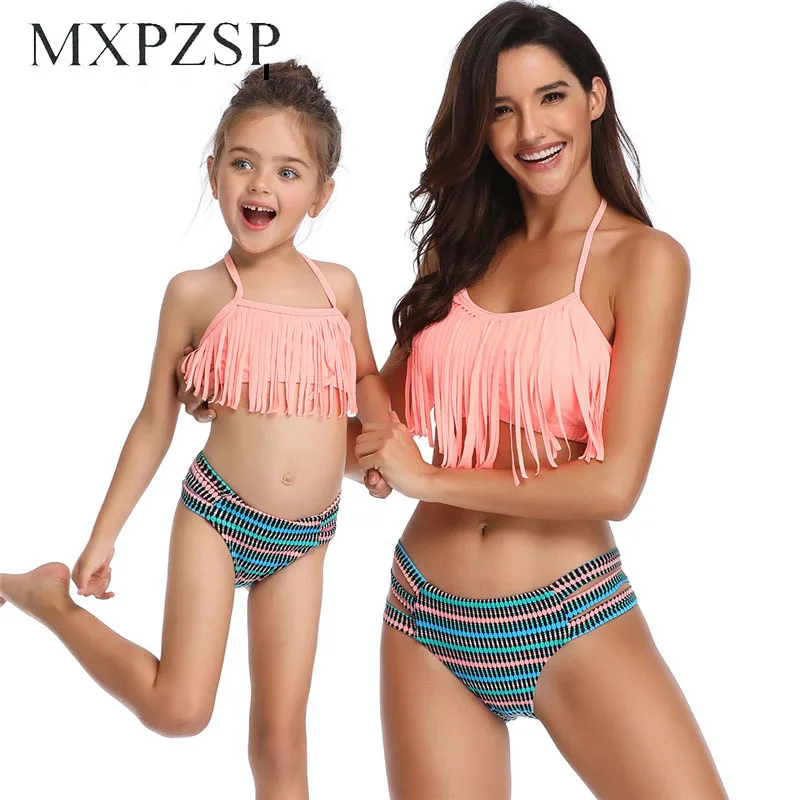 

Family Matching Swimsuit Women Bikini Set Mother Daughter Swimwear Family look Mommy and Me Bikini Bahitng Swimsuit Brachwear XL