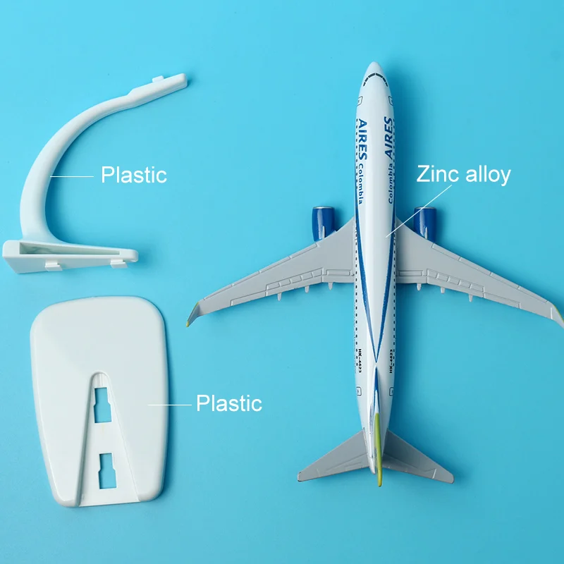 Модель самолета Колумбия Боинг 737 800 16 см модель из сплава авиационная
