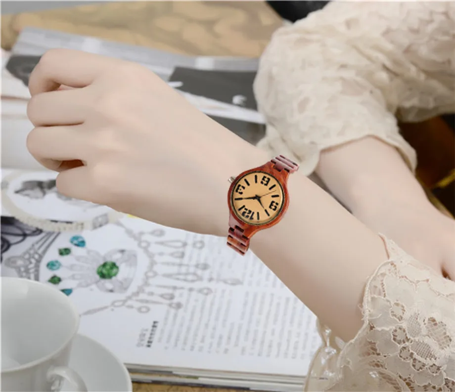 high quality wooden watch ladies