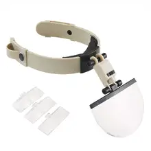 Magnifying Glasses with LED Lights Watch Jewelry Illuminated 2X 3.8X 4.5X 5.5X Reading Headband Magnifier Loupe with 4 Lenses the elderly a4 size desk type reading loupe magnifying glass illuminated magnifier with 4 led lamps lights for old people