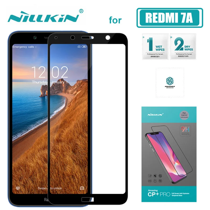 

Xiaomi Redmi 7A Glass Nillkin CP+ Pro Full Cover 2.5D Tempered Glass Screen Protector for Xiaomi Redmi 7A Nilkin HD Glass Film