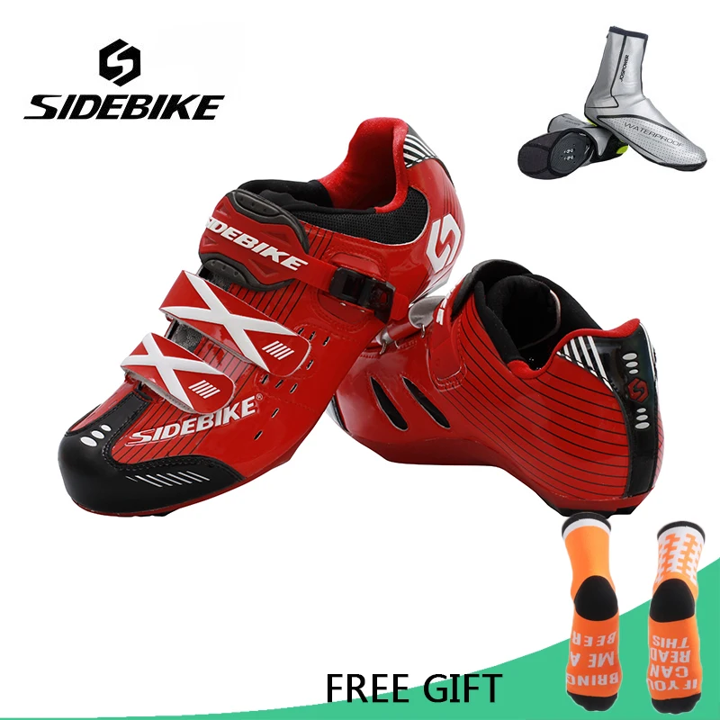 

Sidebike Professional Cycling Shoes Road Bike Self-Locking Shoes Bicycle Racing Athletic Shoes Zapatillas Ciclismo EU35-46