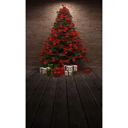 7X10ft тонкий Виниловый фон для фотостудии цифровая печать Рождественская елка, подарочные коробки фоны ST-344