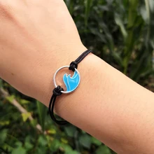 Браслет серфера с морской синей волной для женщин, Браслет серфера океана, ювелирный подарок