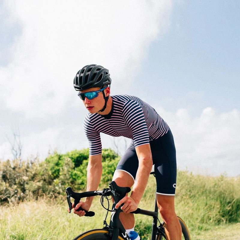 Buy 2019 Top quality pro team black sheep Collection Men s Stripes cycling jersey Tight fit Summer mtb bike shirt tops sportswear