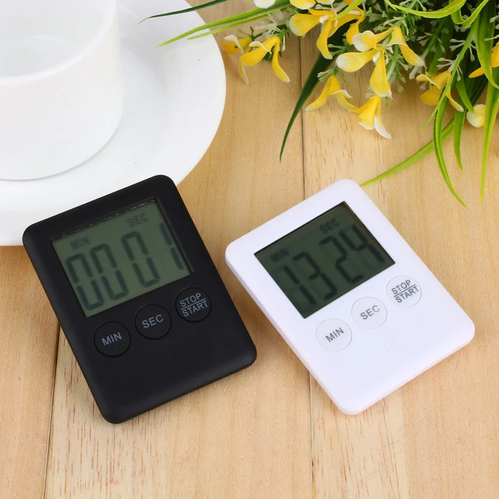 

2 Colors Large LCD Digital Kitchen Timer Cooking Timer Alarm Clock Magnet Despertador Digital Table Clock Temporizador
