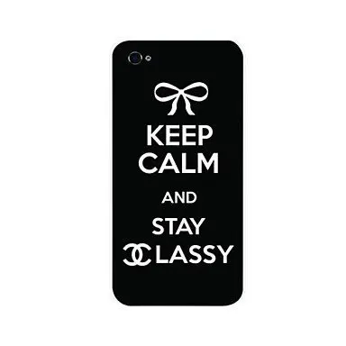 Free Shipping Keep Calm And Stay Classy Hard Plastic Back Cover Case for iphone case Phone 5 and 5s |