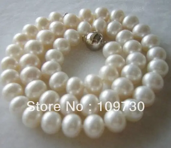 

Jewelry 00120910 HUGE NATURAL 11-12MM 18" SOUTH SEA GENUINE WHITE PEARL NECKLACE 14KGP