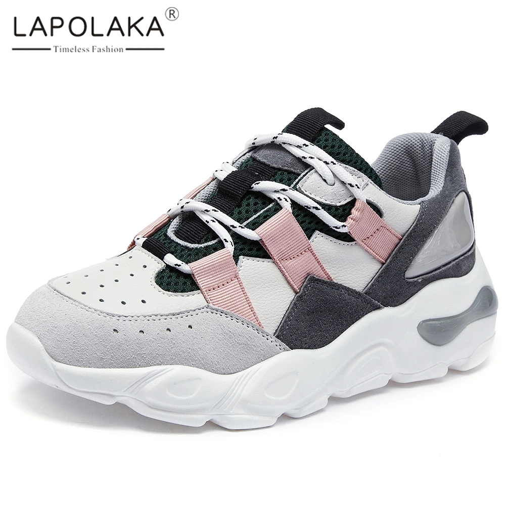 

Lapolaka High Quality 2019 Fashion Hot Sale INS Shoes Woman Sneakers Lace Up Flat Platform Summer Shoes Women Sneakers