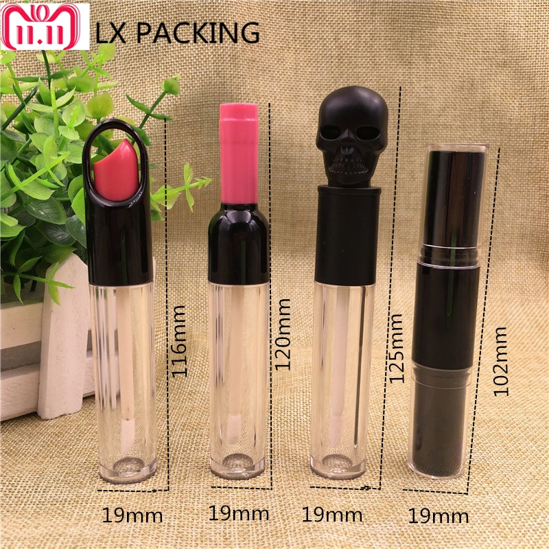 

50 pcs Free Shipping 5 ml Plastic Empty lip Gloss Lipstick Tubes Bottles New Style Top Grade Mini Empty Cosmetic Container