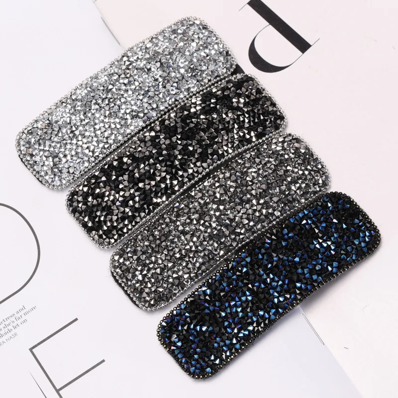 

M MISM Luxury Crystal Hair Clips Shiny Rhinestones Wide Hairpin Hair Barrettes for Women Girls Party Show Bling Hair Accessories