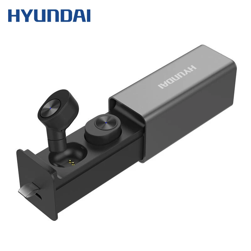 

HYUNDAI Wireless Bluetooth Earphone Stereo Sports Earbuds TWS In-Ear Earphones Built-in Microphone with Charger Box for iPhone