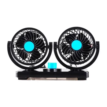 

12V Car Electric Fan Low Noise Summer Air Conditioner 360 Degree Rotating Fan Air Cooling Fan Mini Automobile Parts