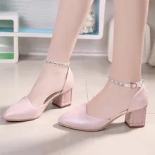 3 Colors Big Size Women Pumps Sweet Princess Pointed Toe High Heels Shoes Woman 2016 Brand New Designer Dress Party Shoes YH229