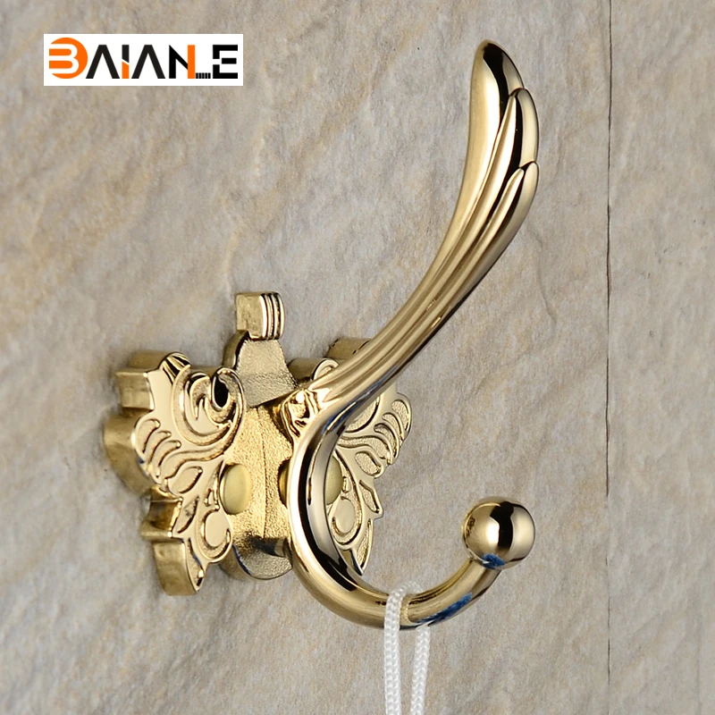 

Robe Hook Wall Mounted Single Zinc Alloy Towel Hanger Hook Holder Bathroom Accessories Clothes Hook Coat Hook