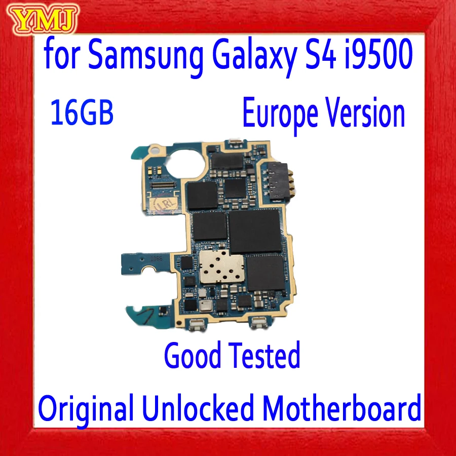 Оригинальная разблокированная для Samsung Galaxy S4 i9500 материнская плата, 16 ГБ для Galaxy S4 i9500 материнская плата с системой Android