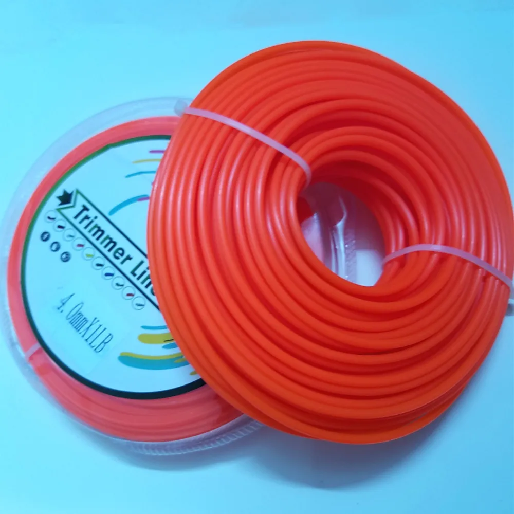 Grass Trimmer Line 4.0mm*1LB/450g Strimmer Brushcutter Trimmer Nylon Round Roll Grass Rope Line for Power Grass Weed Cutting