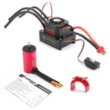 SURPASSHOBBY KK 3670 2650KV бесщеточный двигатель с 120A водонепроницаемый ESC для 2S 1:8 гоночный Дрифт модель автомобиля с радиатором