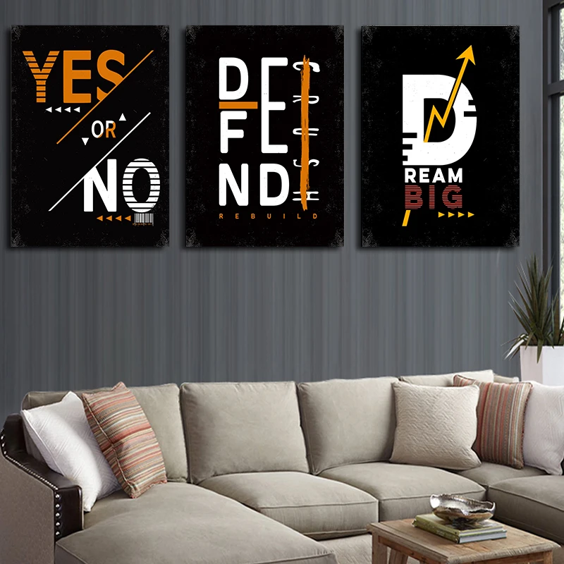 Simple-Inspirational-English-Alphabet-Big-Dreamer-Canvas-Painting-Art-abstract-Print-Poster-Picture-Wall-Home-Decoration