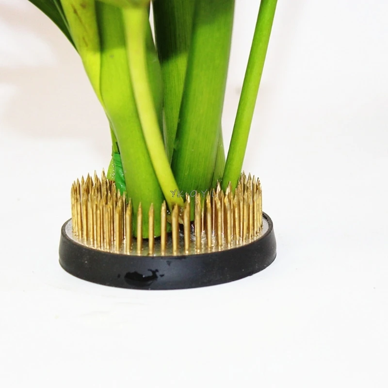 Круглая Ikebana Kenzan Цветочная лягушка с резиновой прокладкой инструменты для