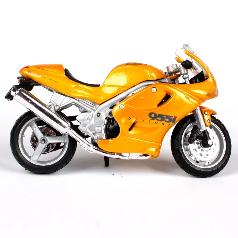 1:18 Maisto Triumph DAYTONA 955i Motorcycle Bike Model Toy New Yellow 