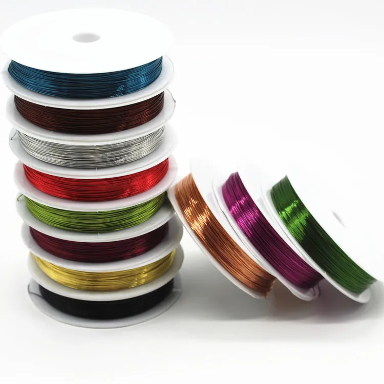 0.3mm 20m/Roll Metal Copper Wire Jewelry Cord Beads Accessories For