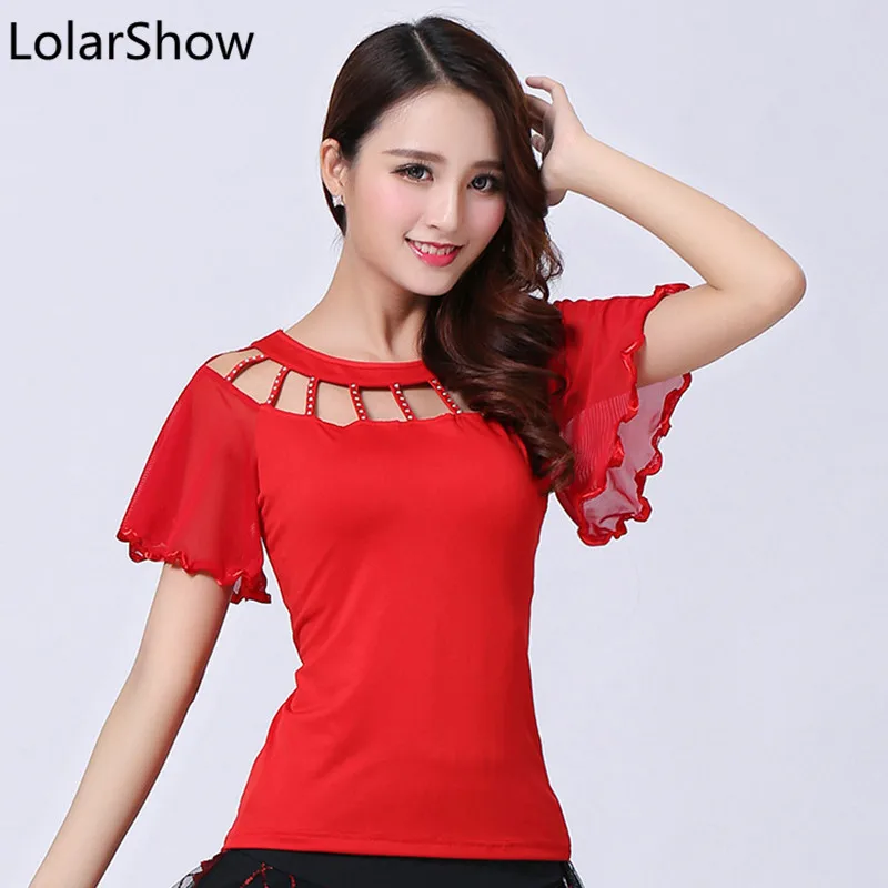 

Women Latin Dance Tops Flamenco Dance Top Square Dance Tops