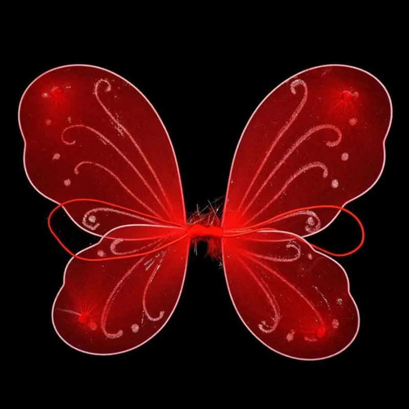 

Kids Children Colorful Butterfly Wings Fairy Girls Princess Cosplay Accessories Performance Party Up Props Costume Halloween