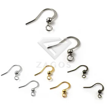 

100Pcs Hook Ear Wires With Ball 18x15x0.7mm Copper Earring Findings For Jewelry Making DIY Crafts Wholesale EF0276