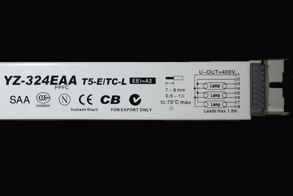 1 шт. 3AAA YZ-324EAA AC электронный балласт выпрямители для T5HO люминесцентная лампа T5-E TC-L 3X24 Вт аквариум и рекламы ящик лампы