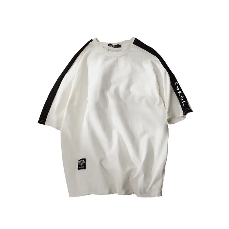 Hong Kong style summer new men's short sleeved T shirt men's round neck