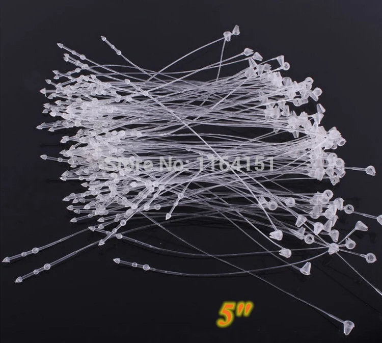 

1000pcs/lot handwork string seal Plastic Label Seal/string seal for Garment Plastic Tag Fastener 5" plastic rope Tag Ties