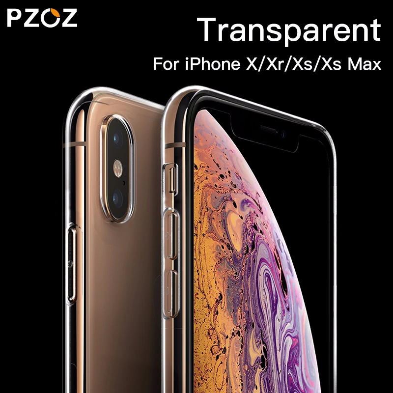 Чехол PZOZ для iPhone X Xs Max Xr 6 6s 7 8 Plus 8 Plus, защитный чехол для телефона, прозрачный роскошный чехол из ТПУ и силикона, чехол, сумка