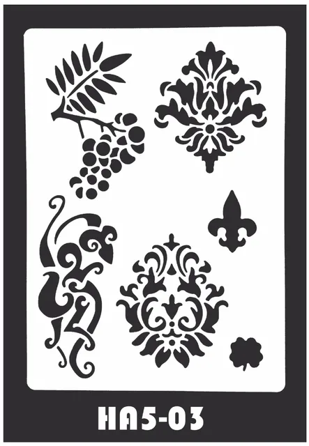 4pcs lot mehndi indian henna tattoo stencil reuseable henna template