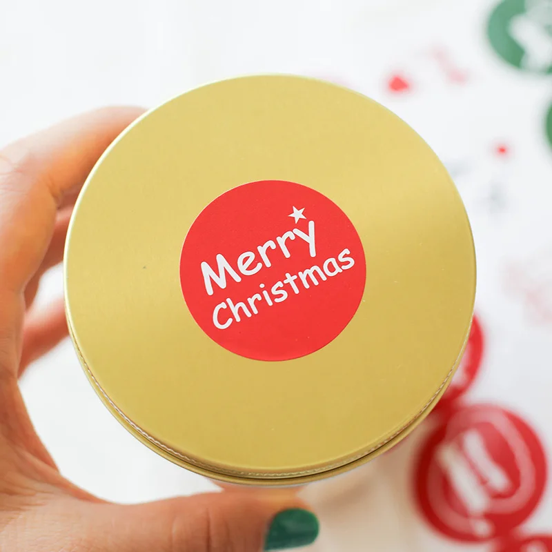

10Sheets 90Pcs Vintage Christmas Series Deer Elk Snowman Gift Box Kraft Sealing Label Sticker Baking DIY Gift Stickers M1004